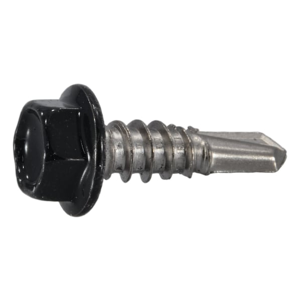 Midwest Fastener Self-Drilling Screw, #12 x 3/4 in, Painted Stainless Steel Flange Hex Head External Hex Drive, 8 PK 39608 - main